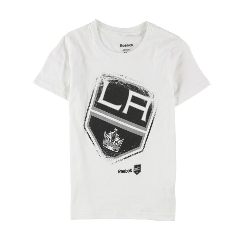 Reebok Boys LA Kings Graphic T-Shirt, White, Big Kids (8-20), XL, DM